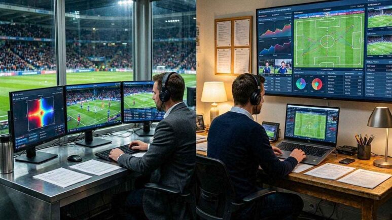 الفرق بين المحلل الفني الفوري ومحلل الأداء بعد المباراة
