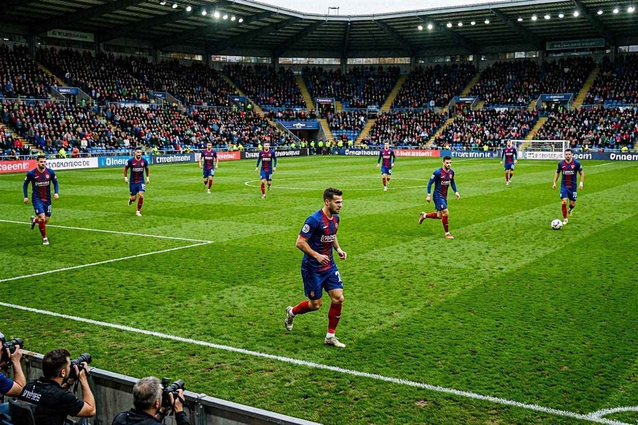 لاعب يدير مجهوده البدني بذكاء خلال الدقائق الأخيرة من مباراة كرة قدم.